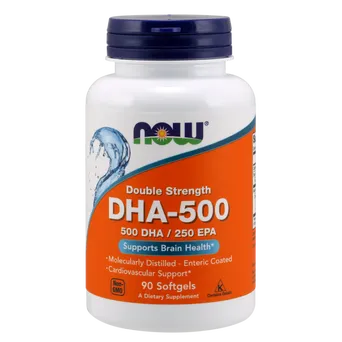 DHA-500, 500 DHA / 250 EPA - 90 kaps. Now Foods